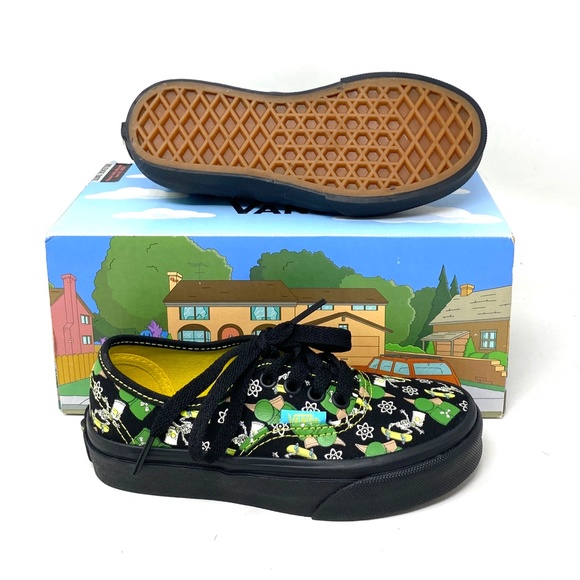 💖MEGA SALE💖VANS Authentic x Simpsons Glow Bart Low Top Kids Canvas VN0A3UIV0GY - Picture 8 of 11